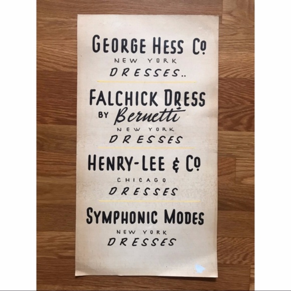 Vintage Department Store Signage